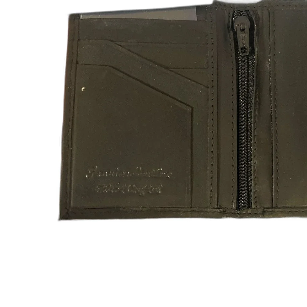 Vtg German Leather Trifold -Rare Eurocard “Deutschland” Credit card insert.